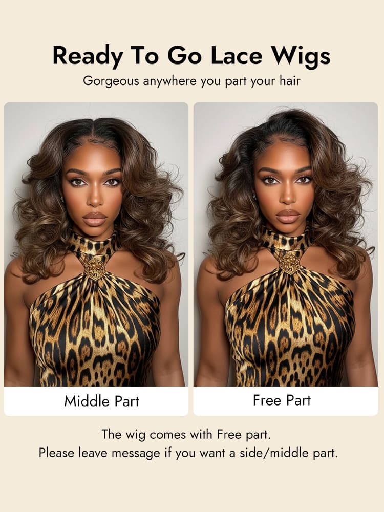Balayage Brown 5x7 Lace Closure Wigs