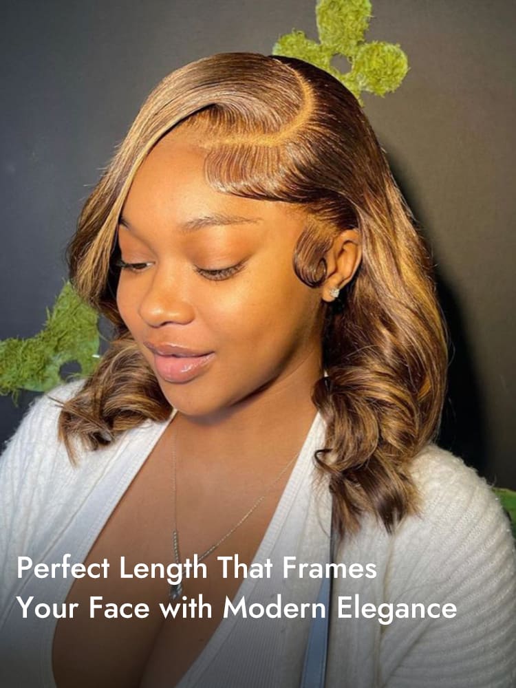 P4/27 Bob Wig With Curtain Bangs