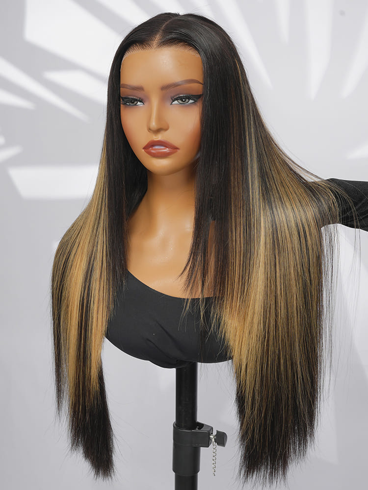 Layered Straight Human Hair Wig