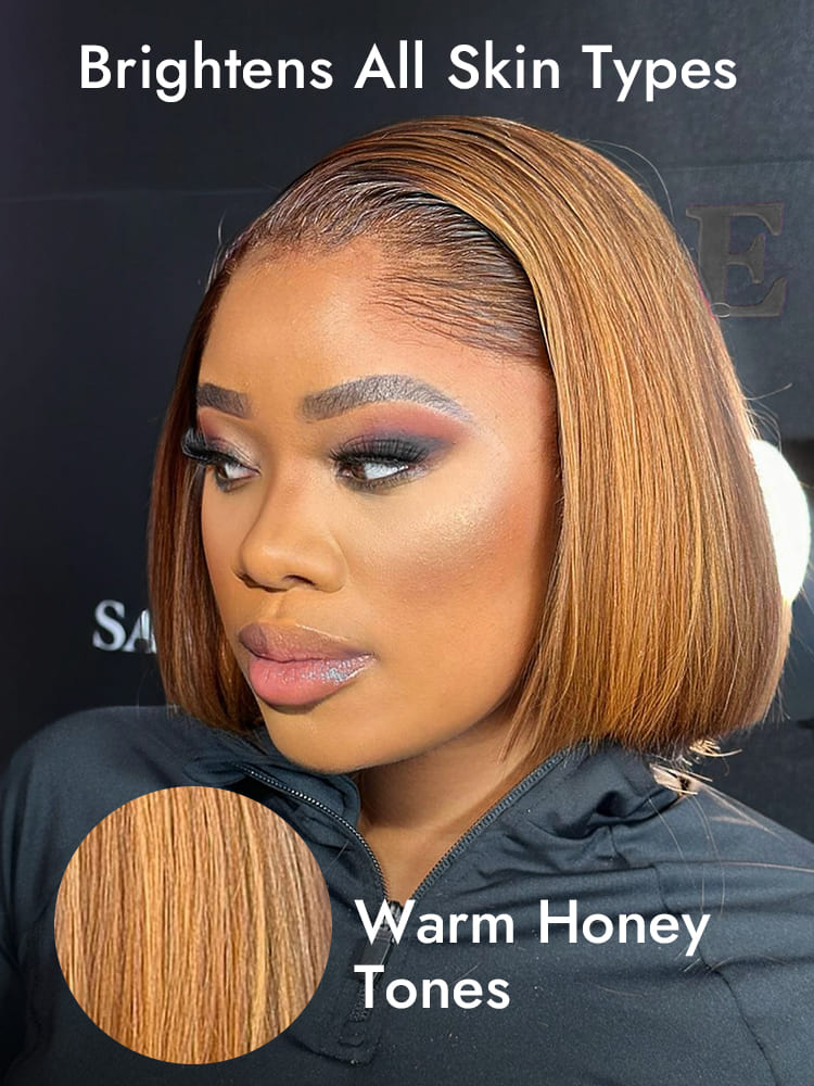 Ombre Honey Blonde Bob Wig With Lagos Hairline