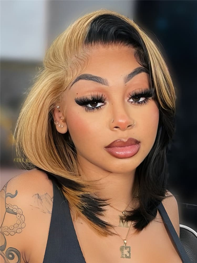 Skunk Stripe Highlight 13x4 Lace Wig