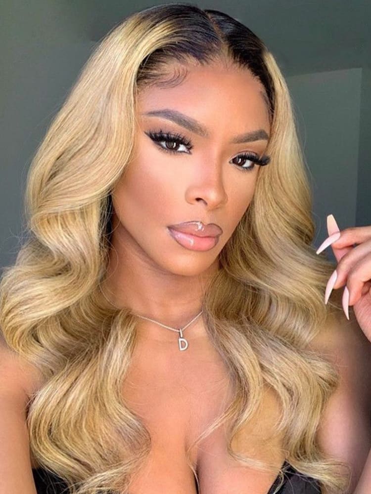 Ombre Honey Blonde 13x4 Lace Frontal Wig