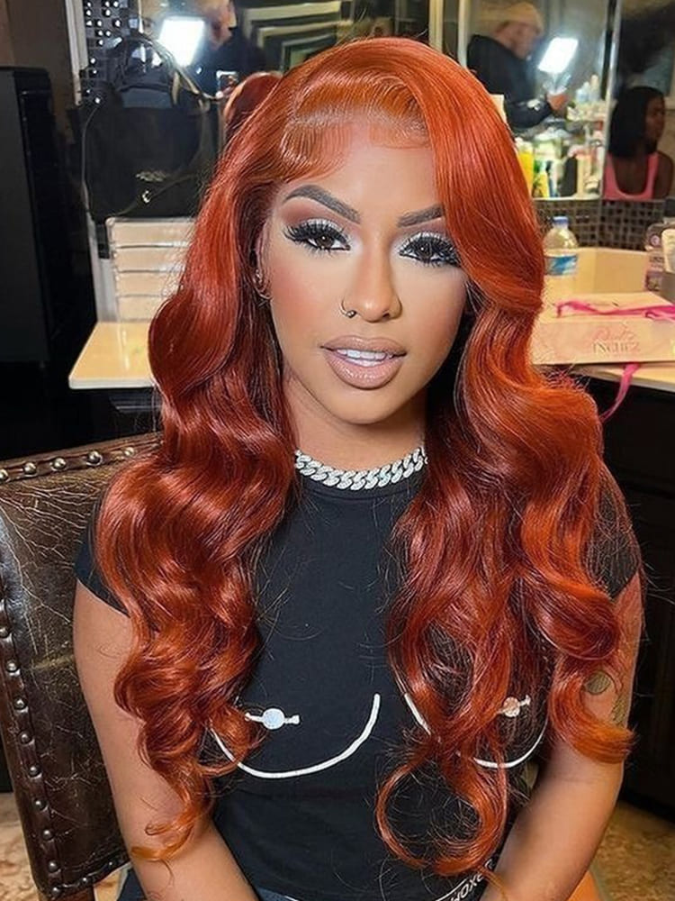 Copper Orange Lace Frontal Wig