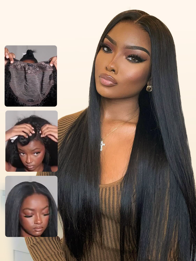 Straight V Part Wig