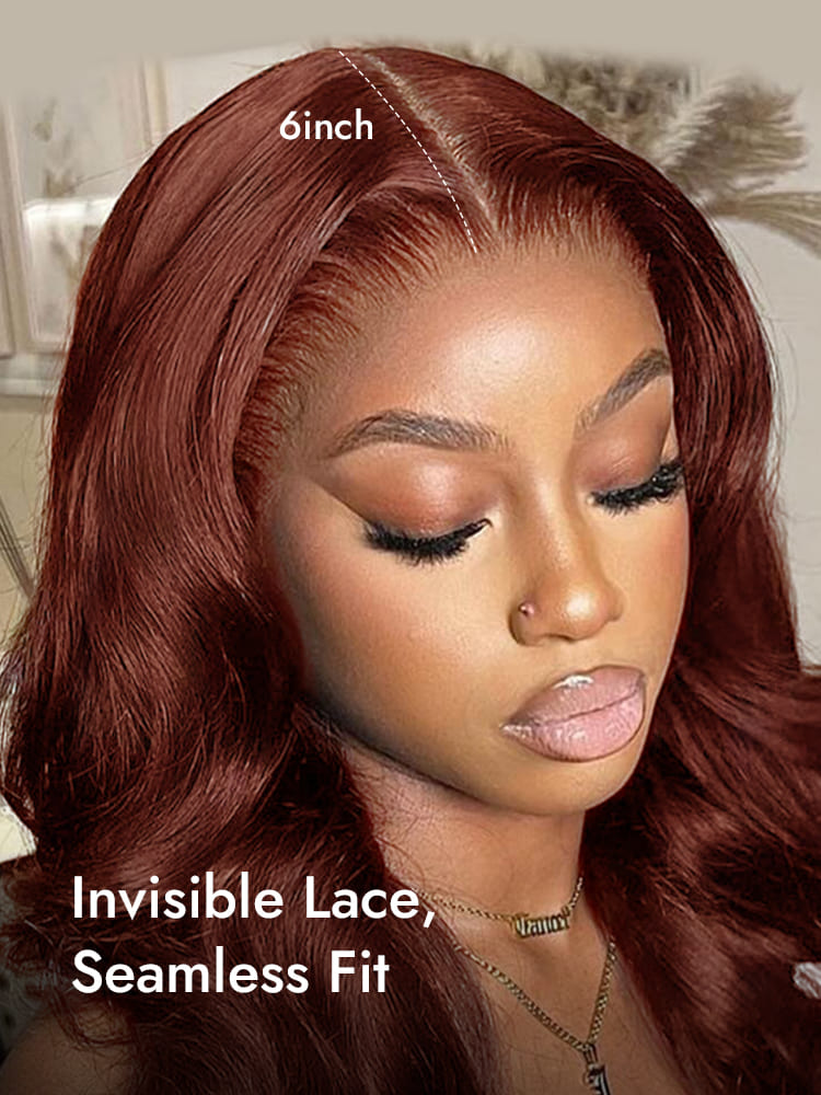 Reddish Brown Body Wave Lace Wig