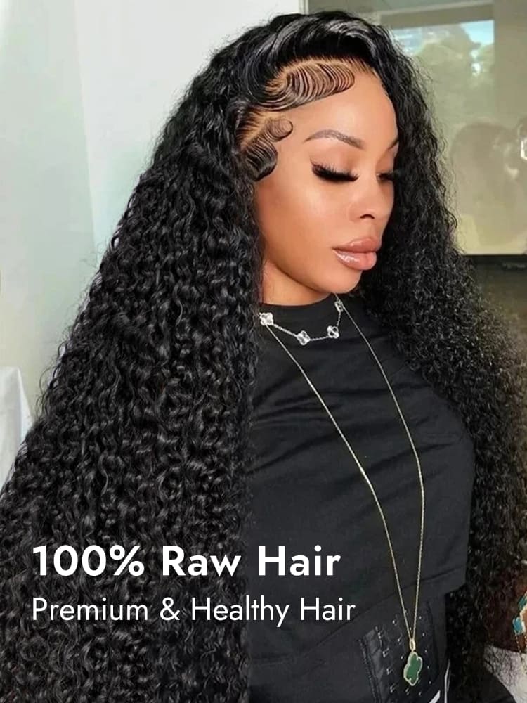 Deep Wave Raw Human Hair Lace Wig 