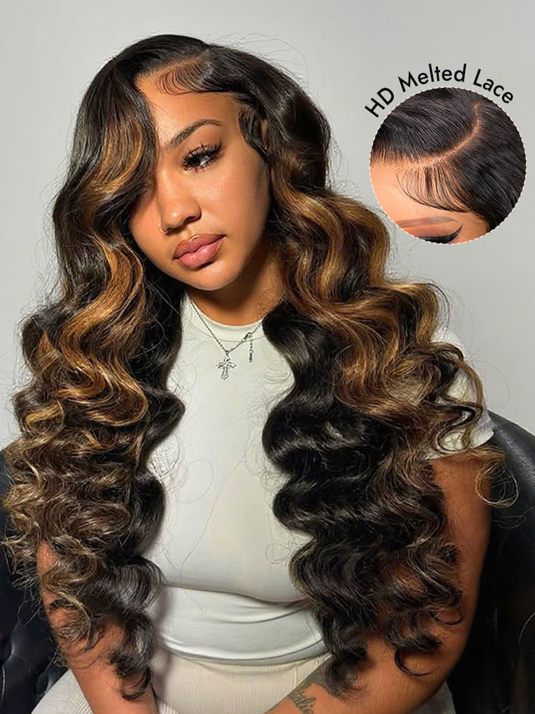 Skunk Stripe Highlight HD Lace Front Wig