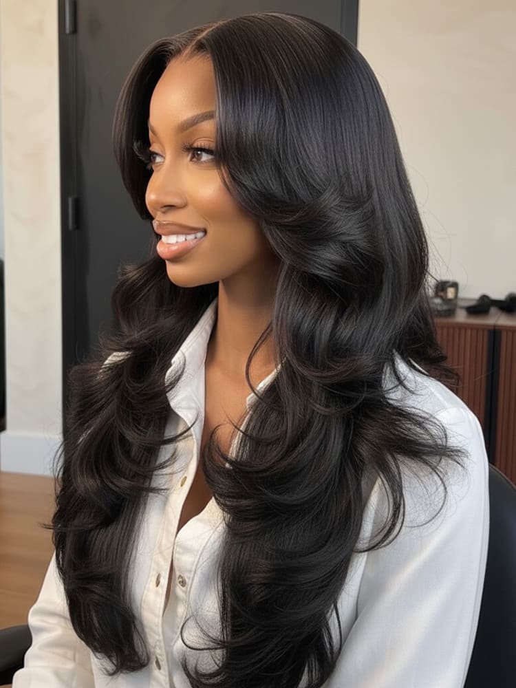 Textured Layered Body Wave Wig