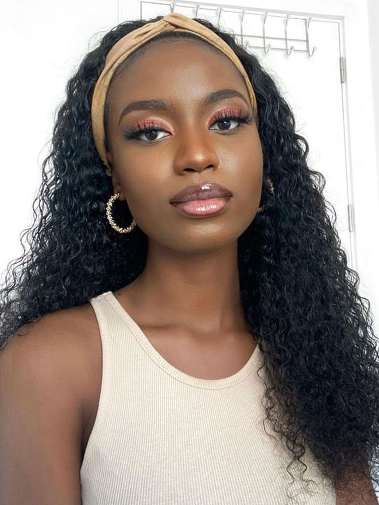 Kinky Curly Headband Wigs