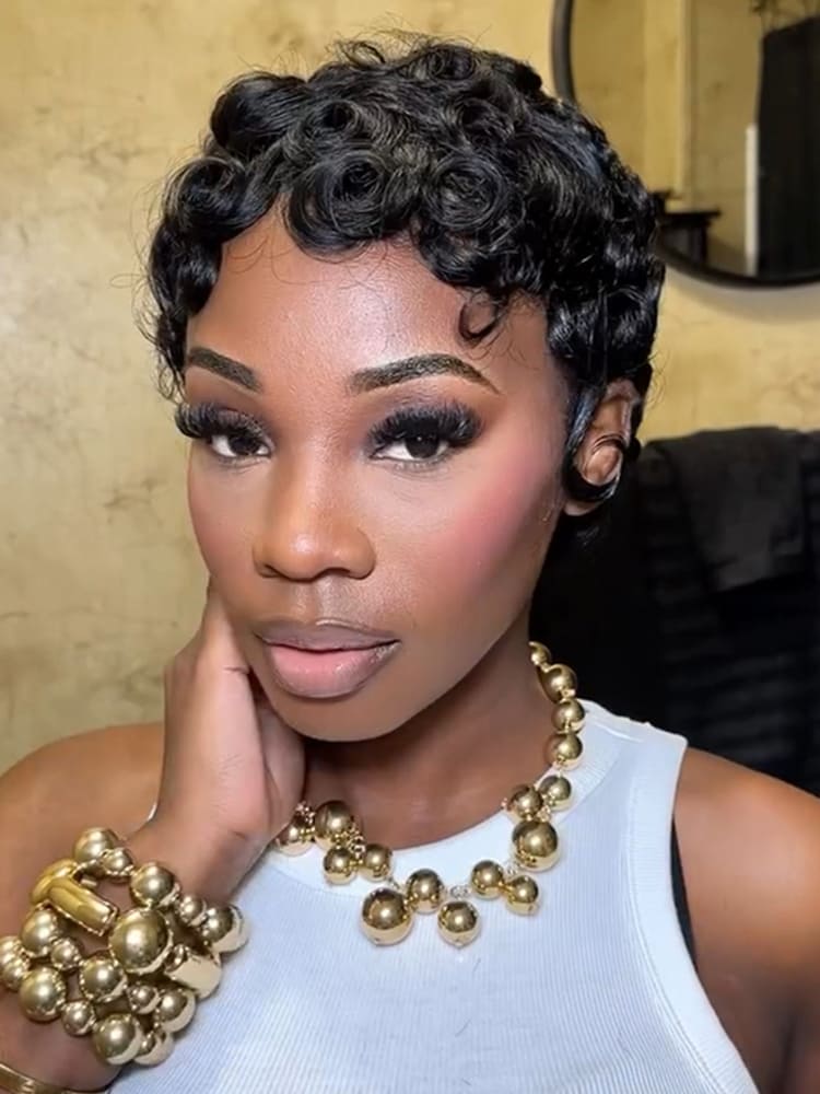 Finger Wave Pixie Bob Wigs