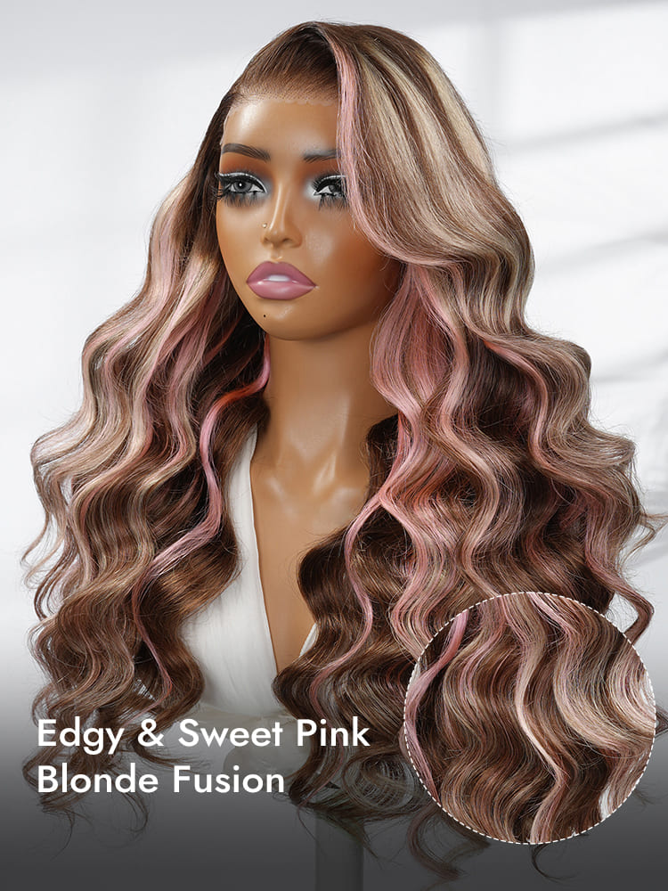 Light Pink Balayage Wigs
