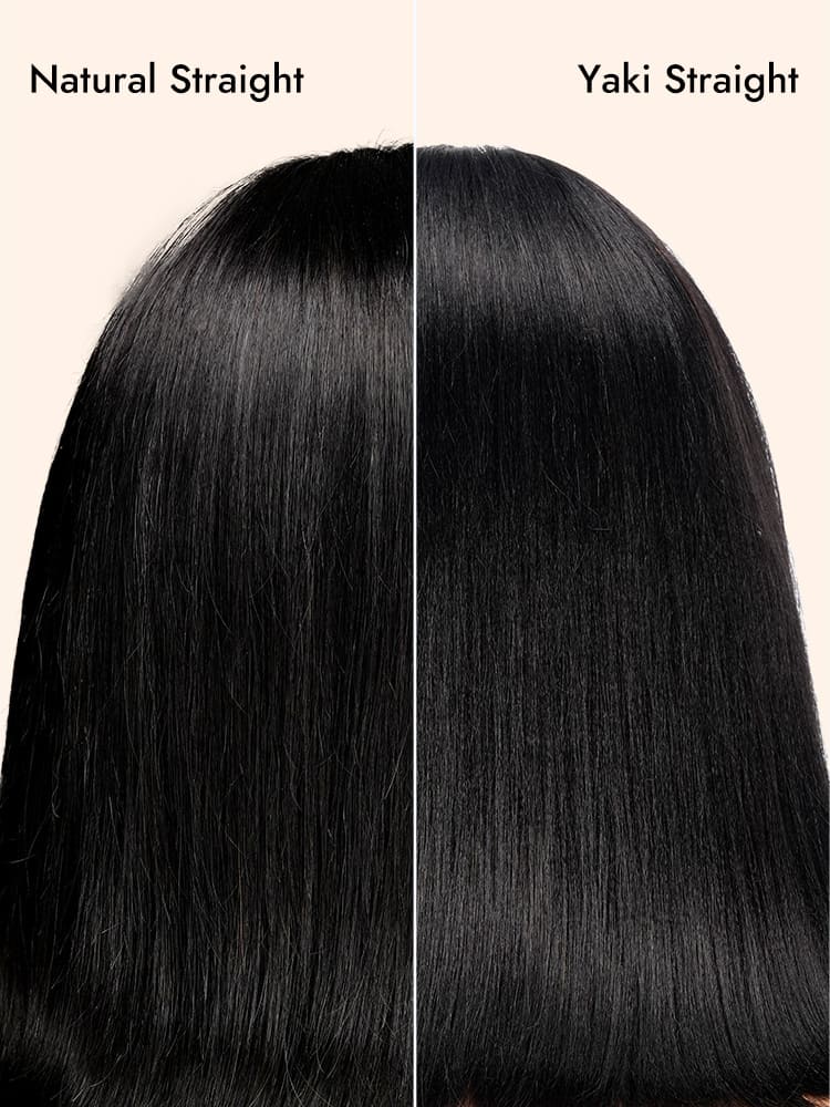 Light Yaki Straight Human Hair Bob Wig