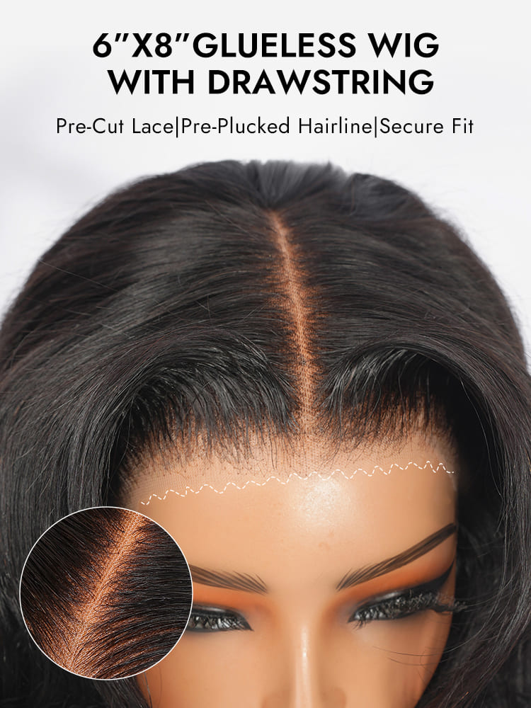 6x8 Drawstring Butterfly Layered Cut Wig