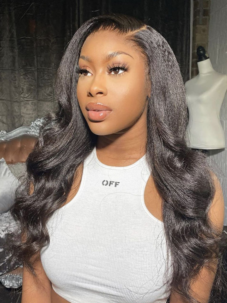 Light Yaki Body 5x7 Lace Wig