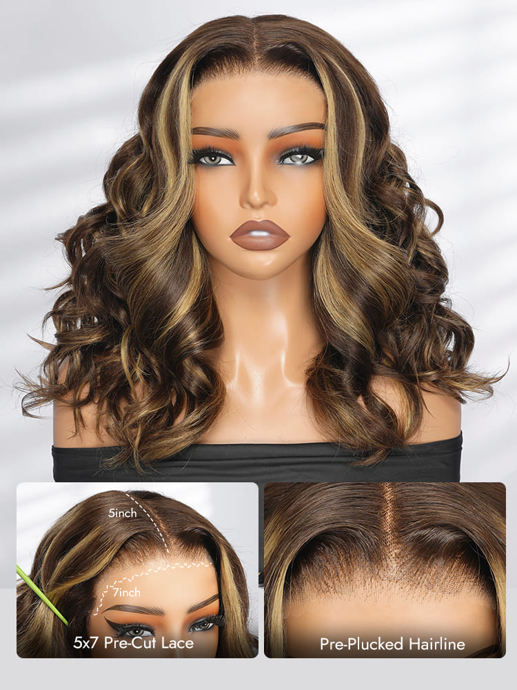 Blonde Highlights Glueless Lace Wigs