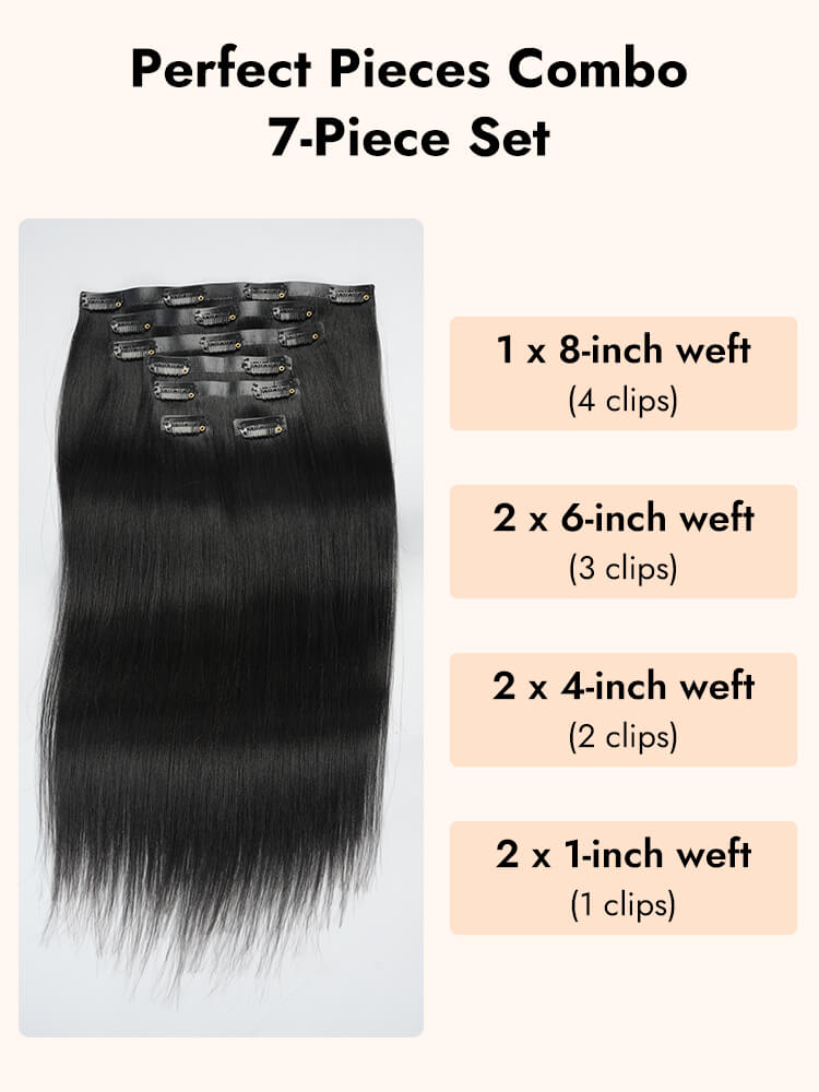 Seamless Clip In Straight Hair Extension