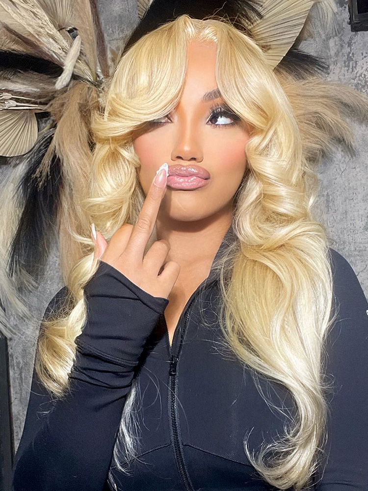 Curtain Bangs Layered Body Wave Wig