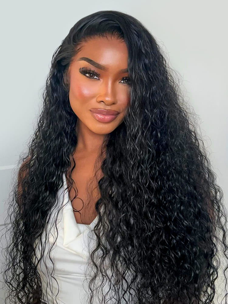 Human Hair Water Wave Wig