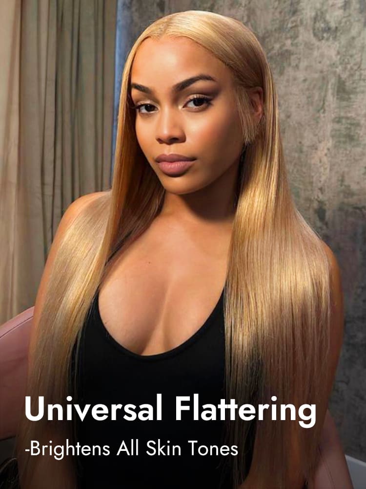 Straight Honey Blonde Wig