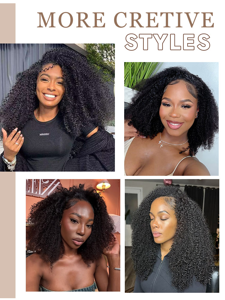 Various Styles Curly Half Wigs