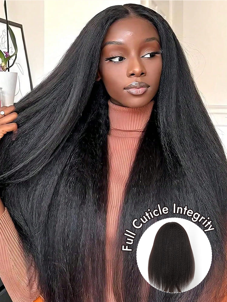 Full Kinky Straight Glueless Wig