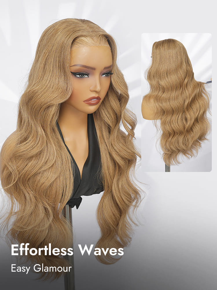 Rich Caramel Blend Body Wave Lace Front Wigs