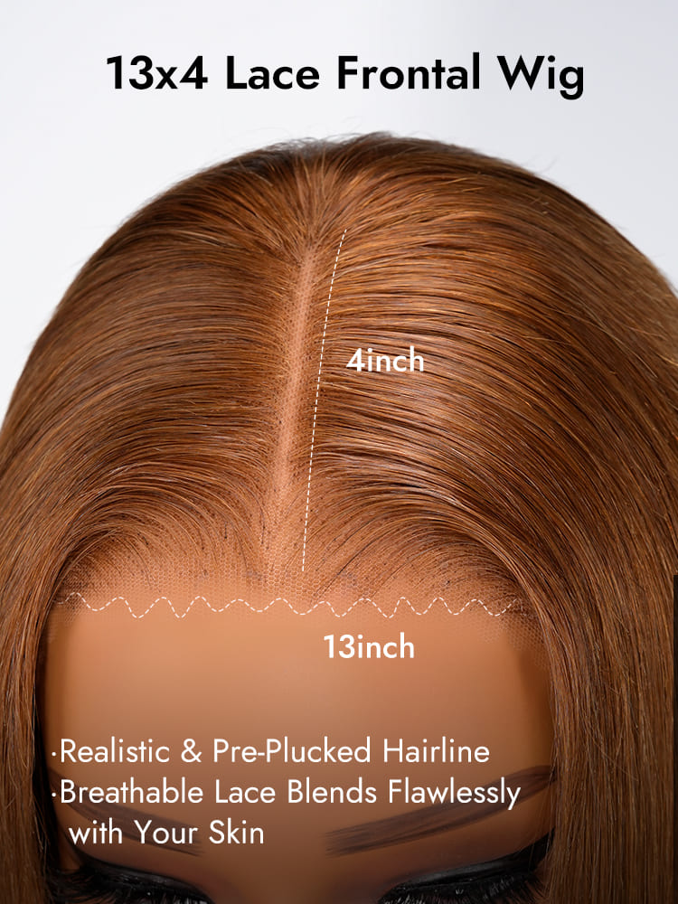Honey Brown Straight 13x4 Lace 