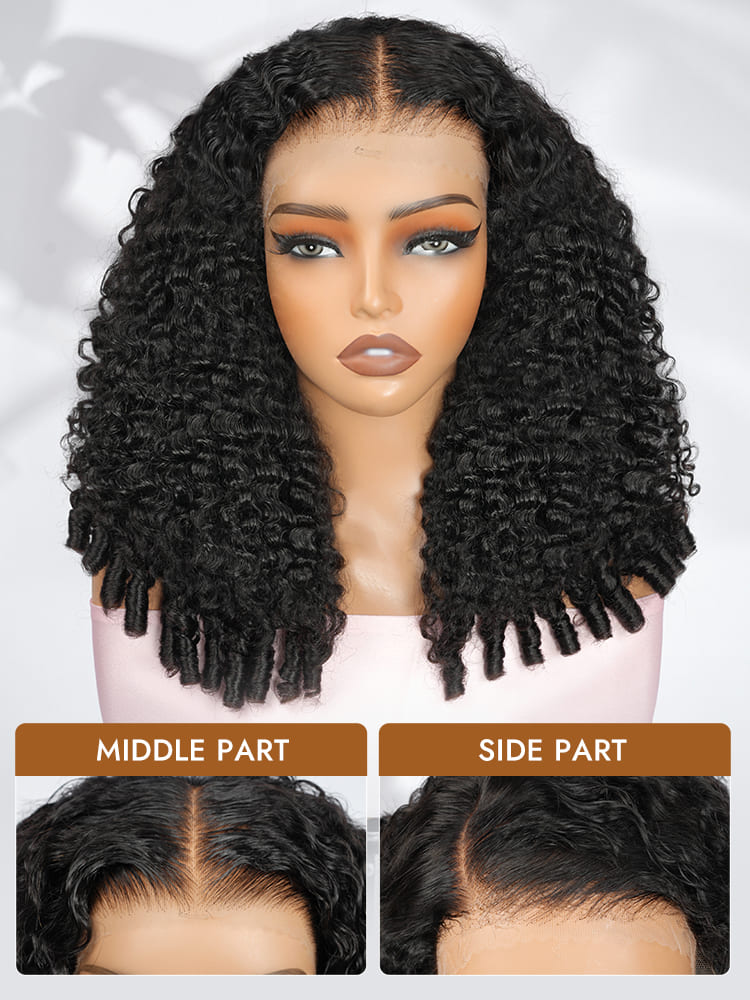 Burmese Curly Wig Middle Parting