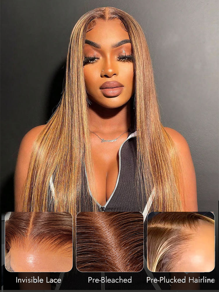 P4/27 Straight Glueless Wigs 