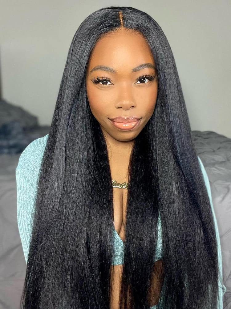 Light Yaki Straight Lace Glueless Wig