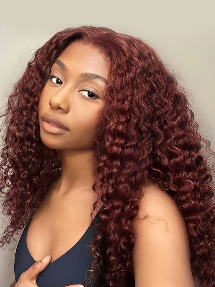 Cherry Cola Red 5x7 Lace Closure Wig