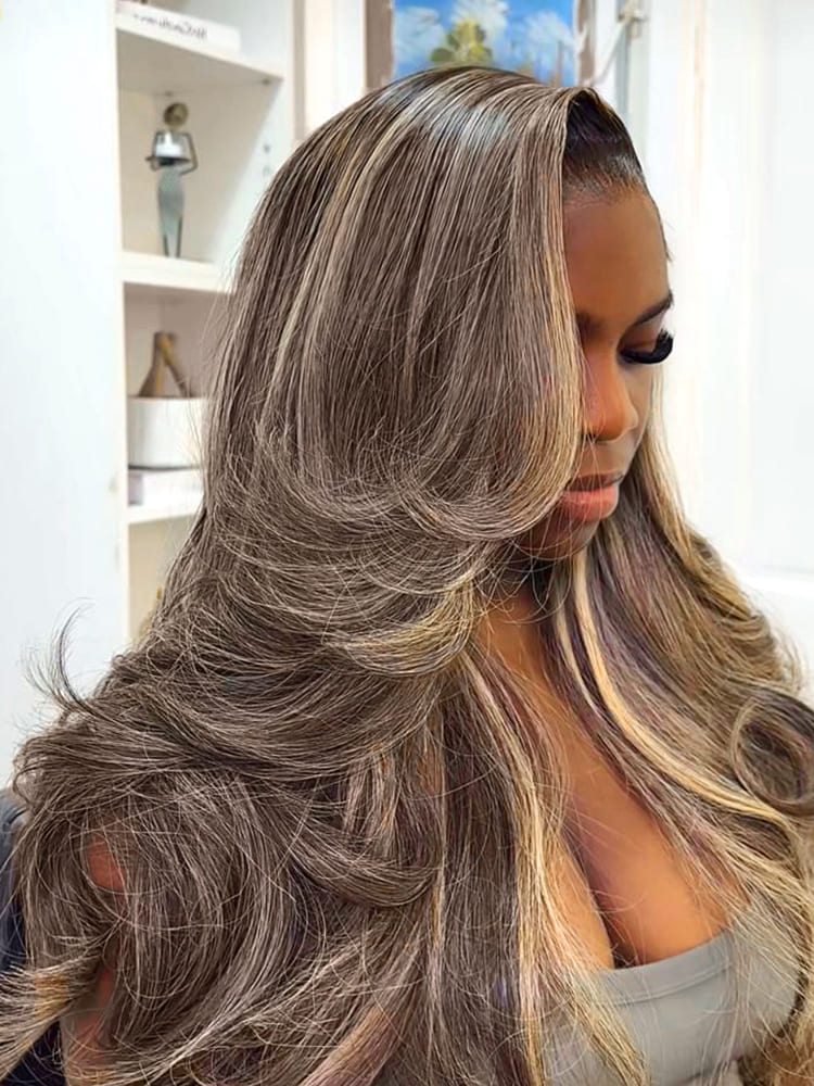 Balayage Glueless Wig With Kash Doll Curls