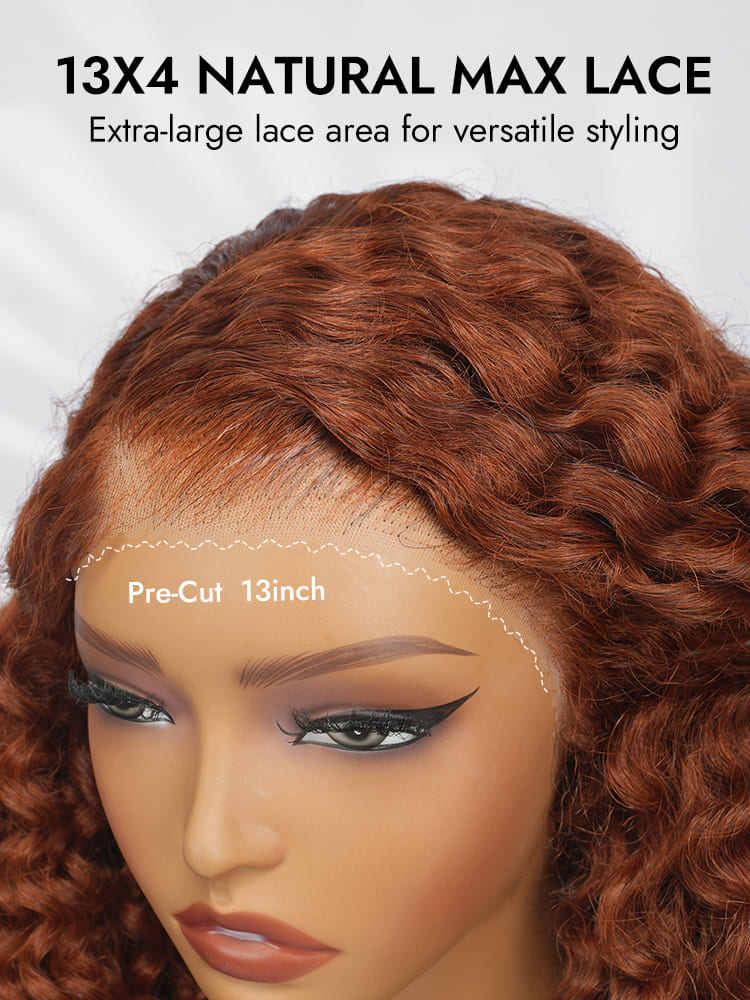 Copper Orange 13x4 Lace Wig With Drawstring