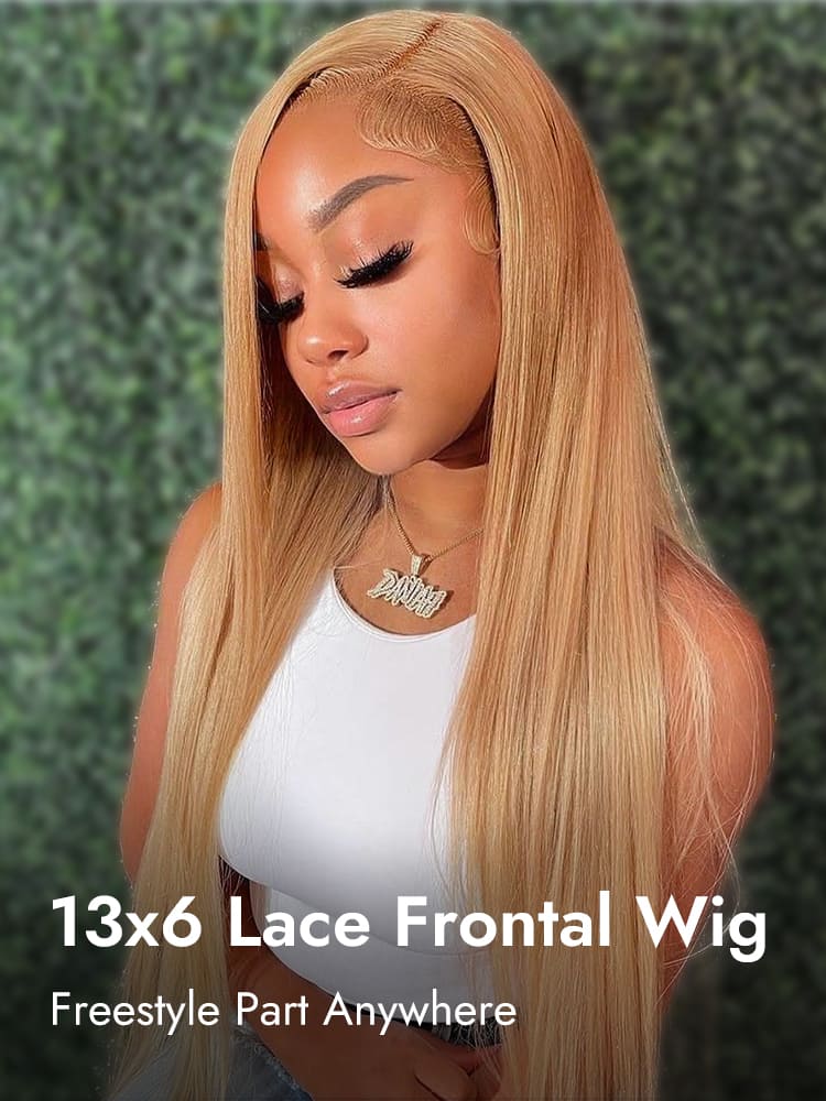 Straight Honey Blonde 13x6 Lace Wig 
