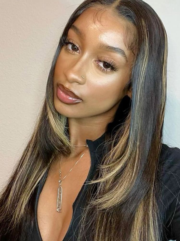 Straight Hlighlight Layer Cut Glueless Wig