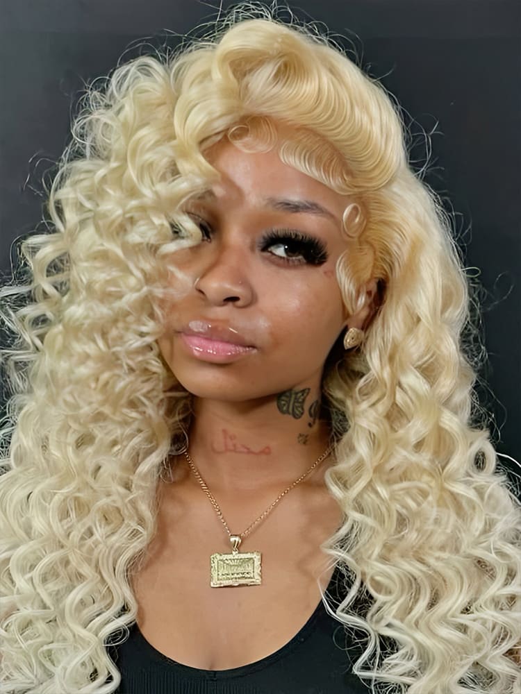 Blonde Wand Curl Lace Front Wig