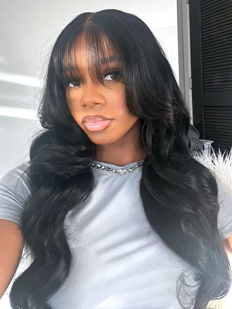 Layered Hair With Curtain Bangs