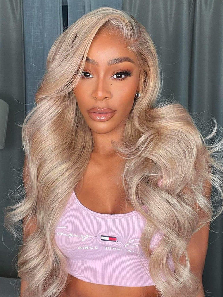 Champagne Blonde Body Wave 13x4 Lace Frontal Wig