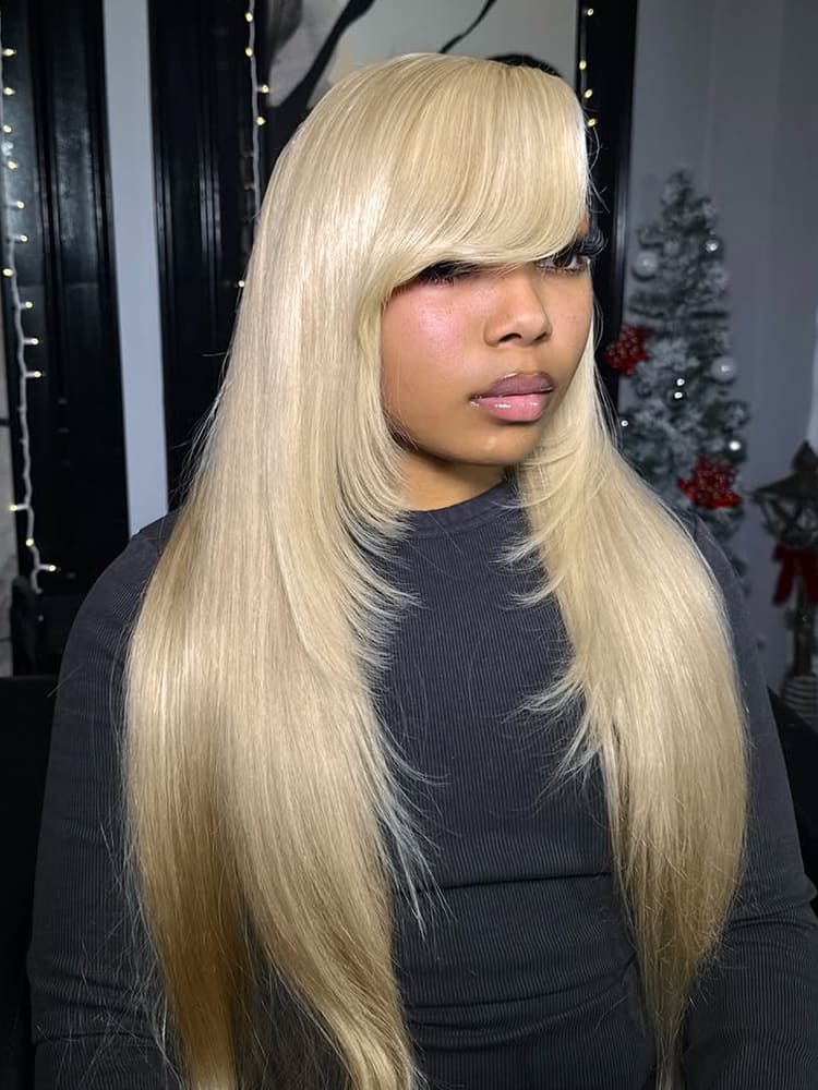 Stylish Layered Cut Straight Human Hair Wig