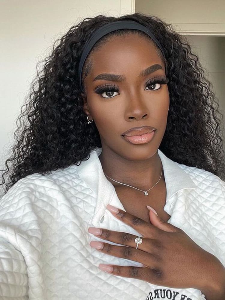 Bouncy Curly Headband Wigs