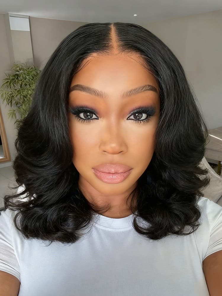 Layered Cut Body Wave Human Hair Wig