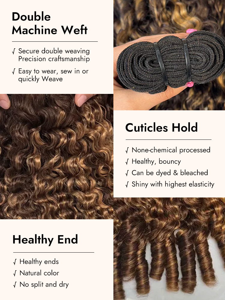 p4/27 Burmese Curly Hair Bundles