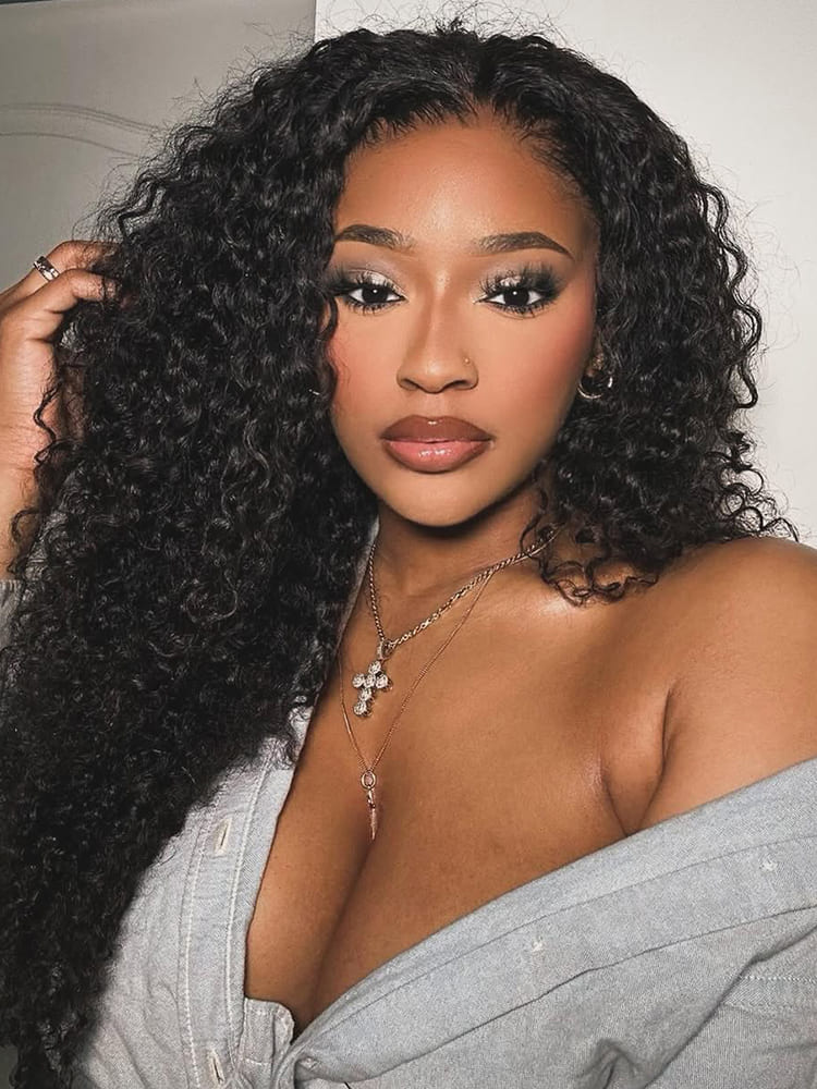 Curly Human Hair 2x6 HD Lace Wig