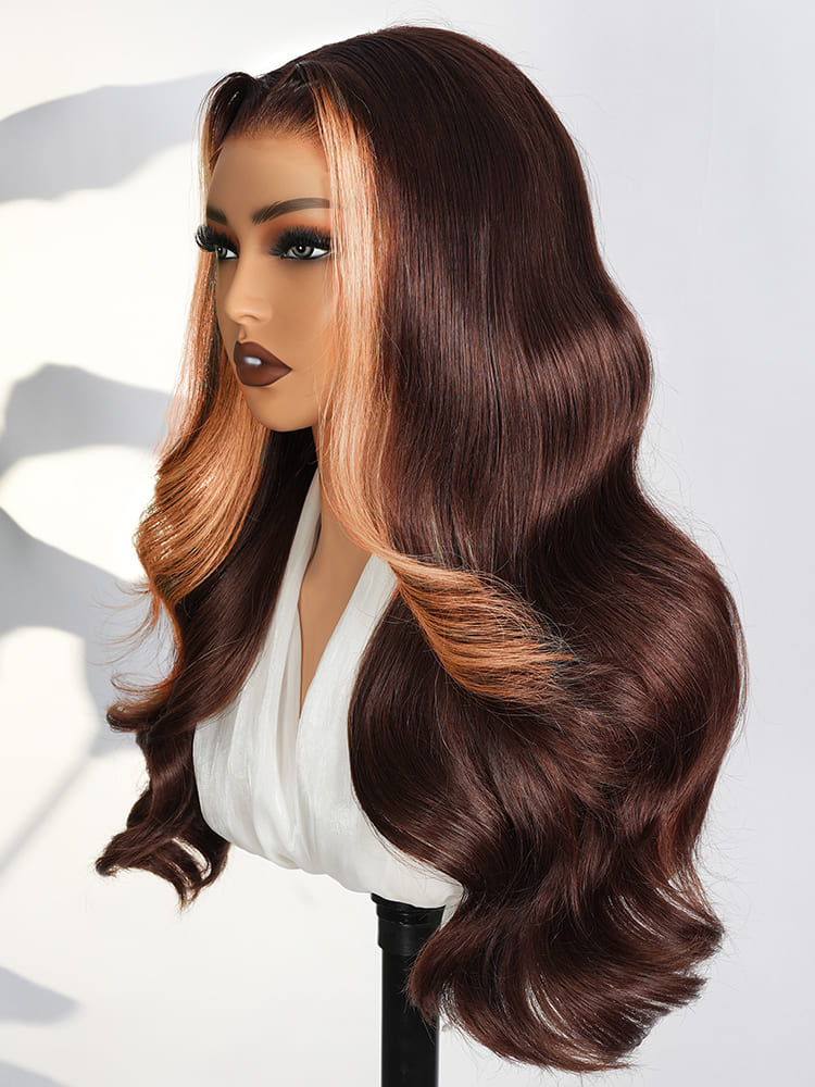 Skunk Stripe Human Hair Wig