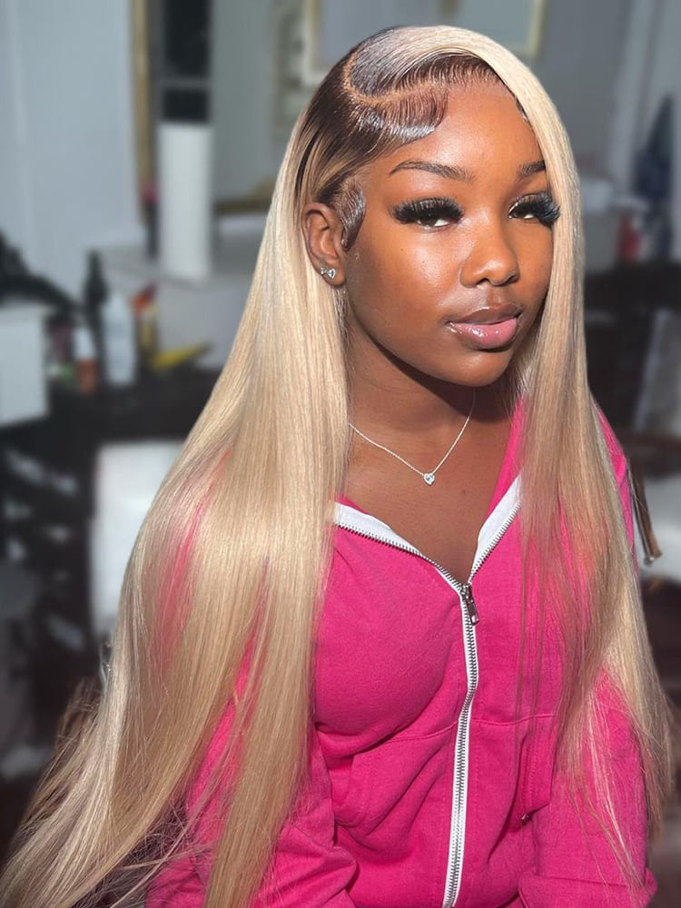 Ombre Blonde Straight Hair Wig