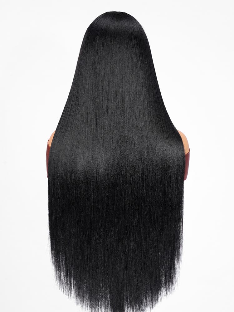 Yaki Straight Elastic Drawstring Thin V Part Wigs