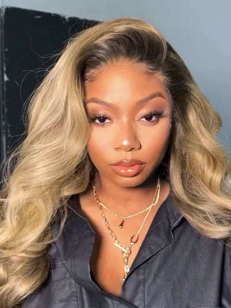 Ombre Honey Blonde Body Wave 13x4 Lace Wig