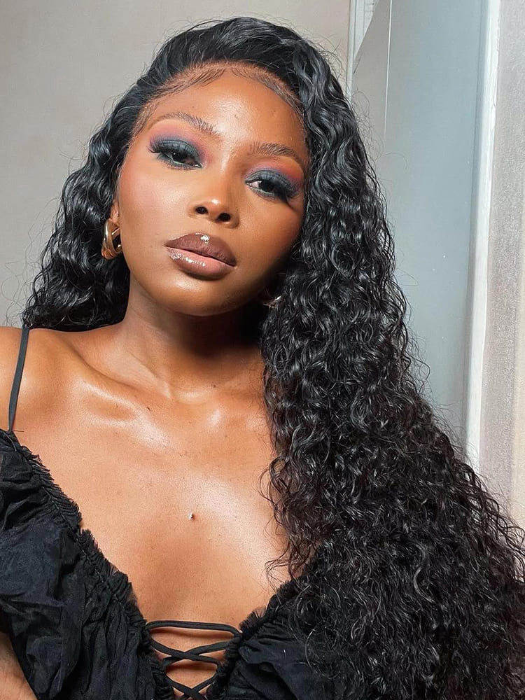 No Glue Needed Water Wave Half Wig