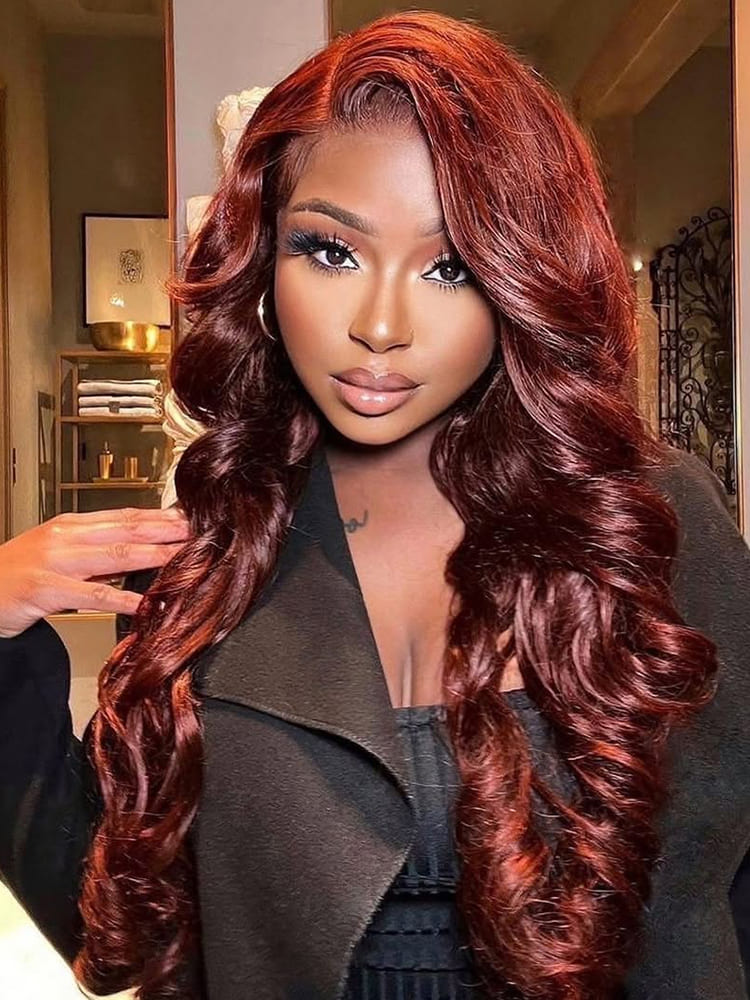 Reddish Brown Body Wave 13x4 Lace Wig