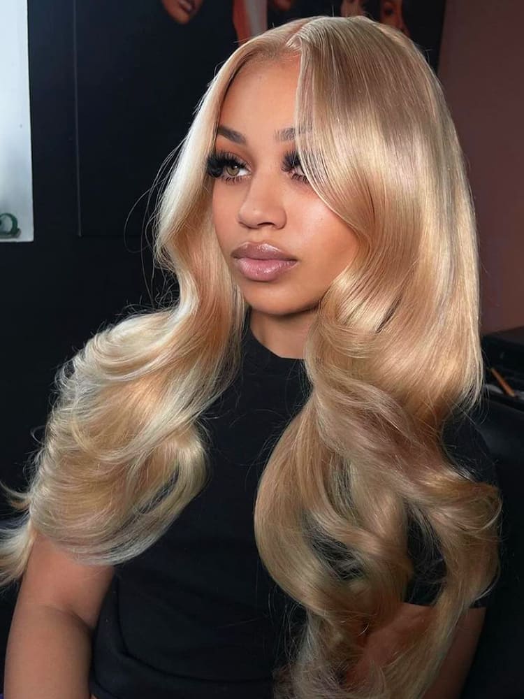 Champagne Blonde Body Wave Lace Front Wig